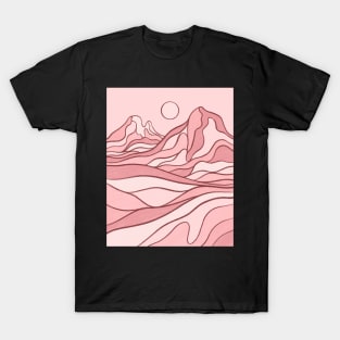 Sunset in The Pink Desert Boho Blush T-Shirt